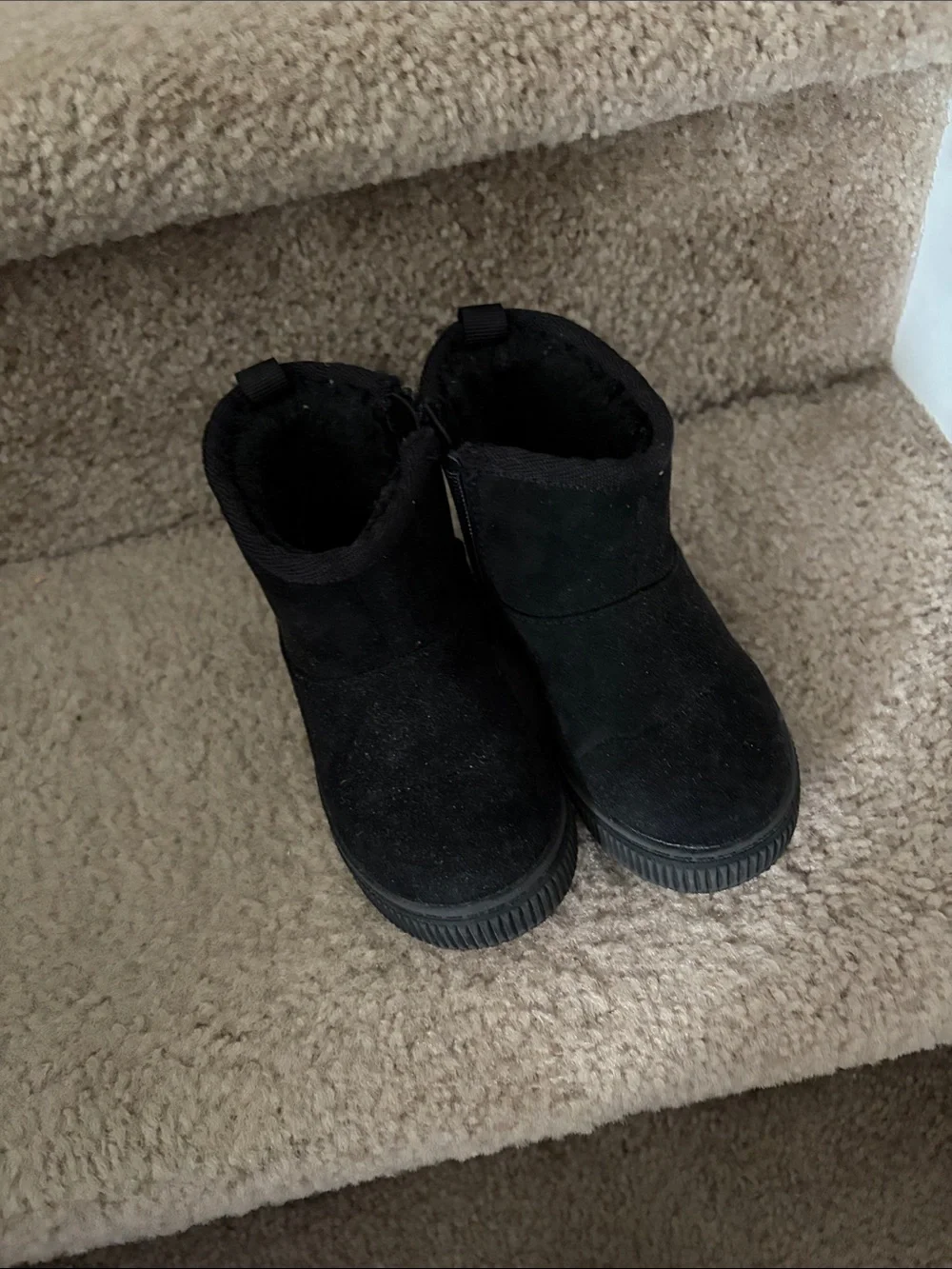Kids Black Cozy Winter Boots - Unbranded